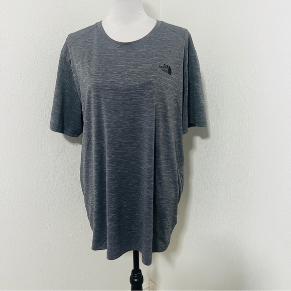 The North Face Men's XLarge Charcoal Gray Black Logo Performance Tee Comfortable - Picture 1 of 5